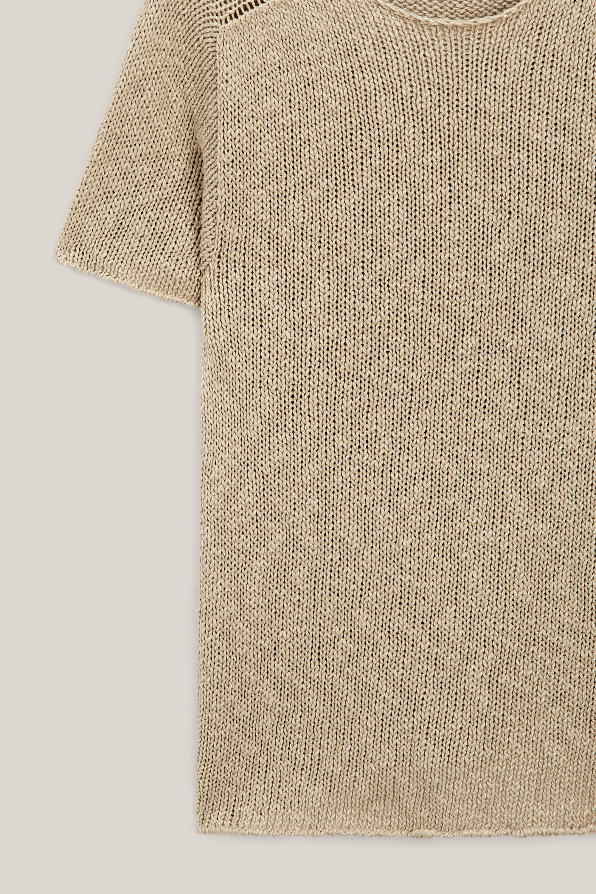Pull texturé manches courtes en lin - LIMITED EDITION